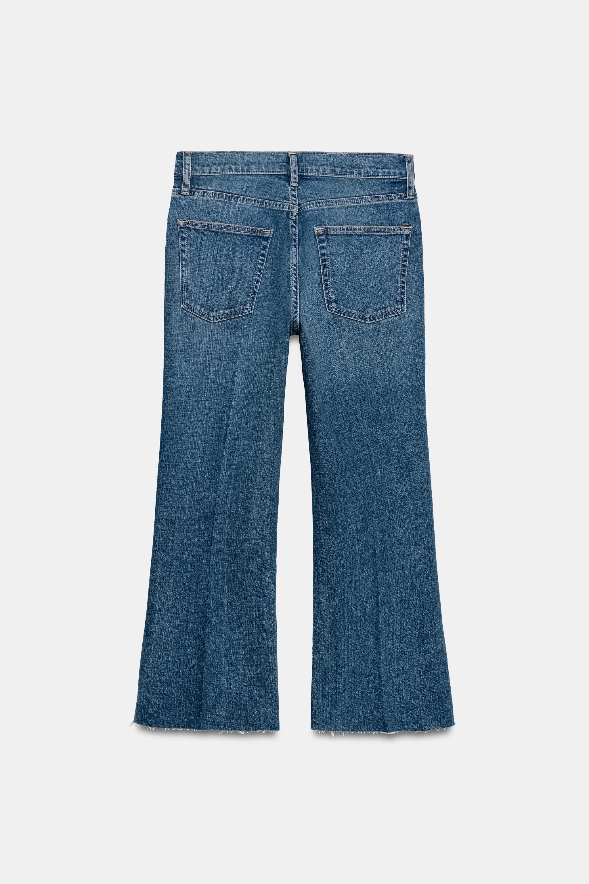 ZW COLLECTION MID-RISE CROPPED FLARE JEANS